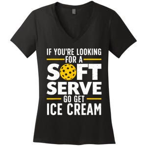 Cool Pickleball For Men Women Pickle Ball Player Soft Serve Women's V-Neck T-Shirt