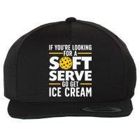 Cool Pickleball For Men Women Pickle Ball Player Soft Serve Wool Snapback Cap