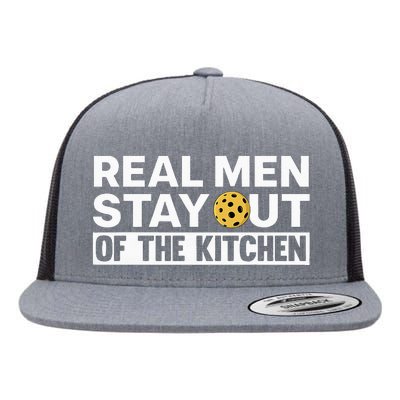 Cool Pickleball For Men Dad Pickle Ball Sports Team Kitchen Flat Bill Trucker Hat