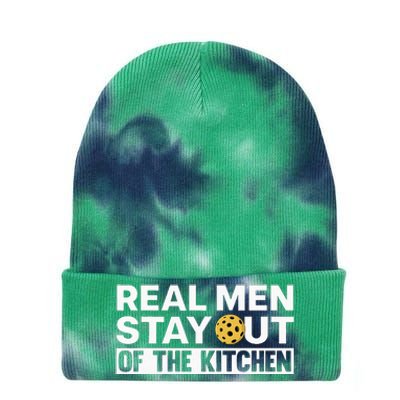 Cool Pickleball For Men Dad Pickle Ball Sports Team Kitchen Tie Dye 12in Knit Beanie