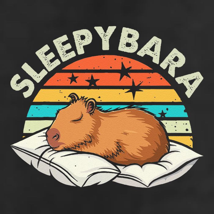 Capybara Pajamas Funny Capybara Costume Gift 7 Panel Mesh Trucker Snapback Hat