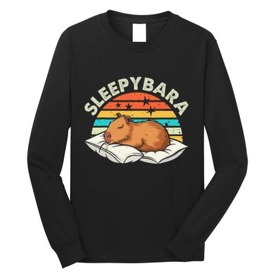 Capybara Pajamas Funny Capybara Costume Gift Long Sleeve Shirt