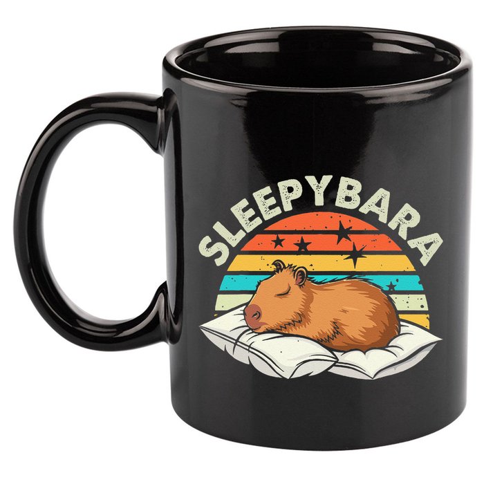 Capybara Pajamas Funny Capybara Costume Gift 11oz C Handle Ceramic Mug