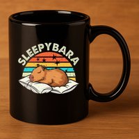 Capybara Pajamas Funny Capybara Costume Gift 11oz C Handle Ceramic Mug