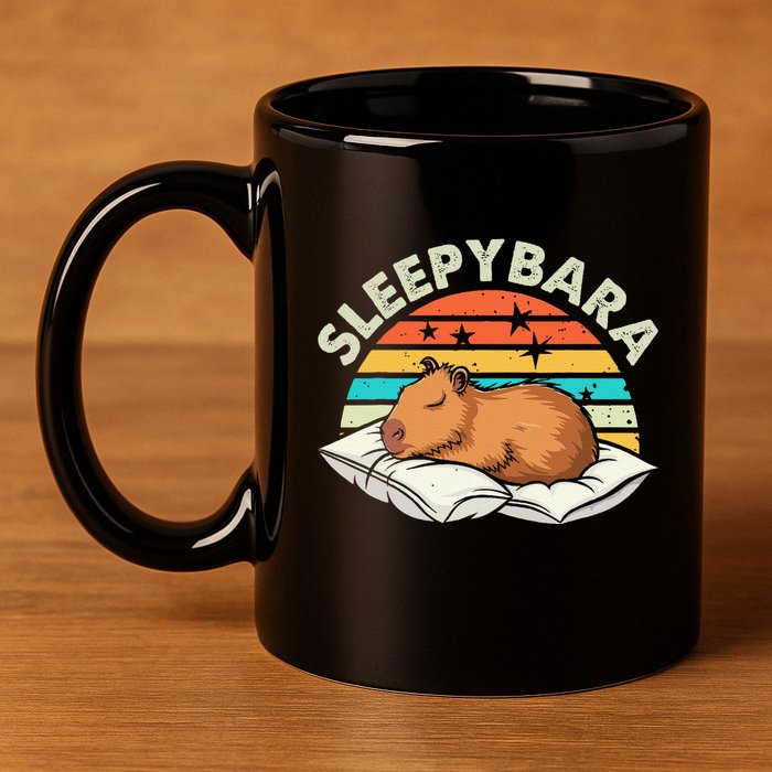 Capybara Pajamas Funny Capybara Costume Gift 11oz C Handle Ceramic Mug