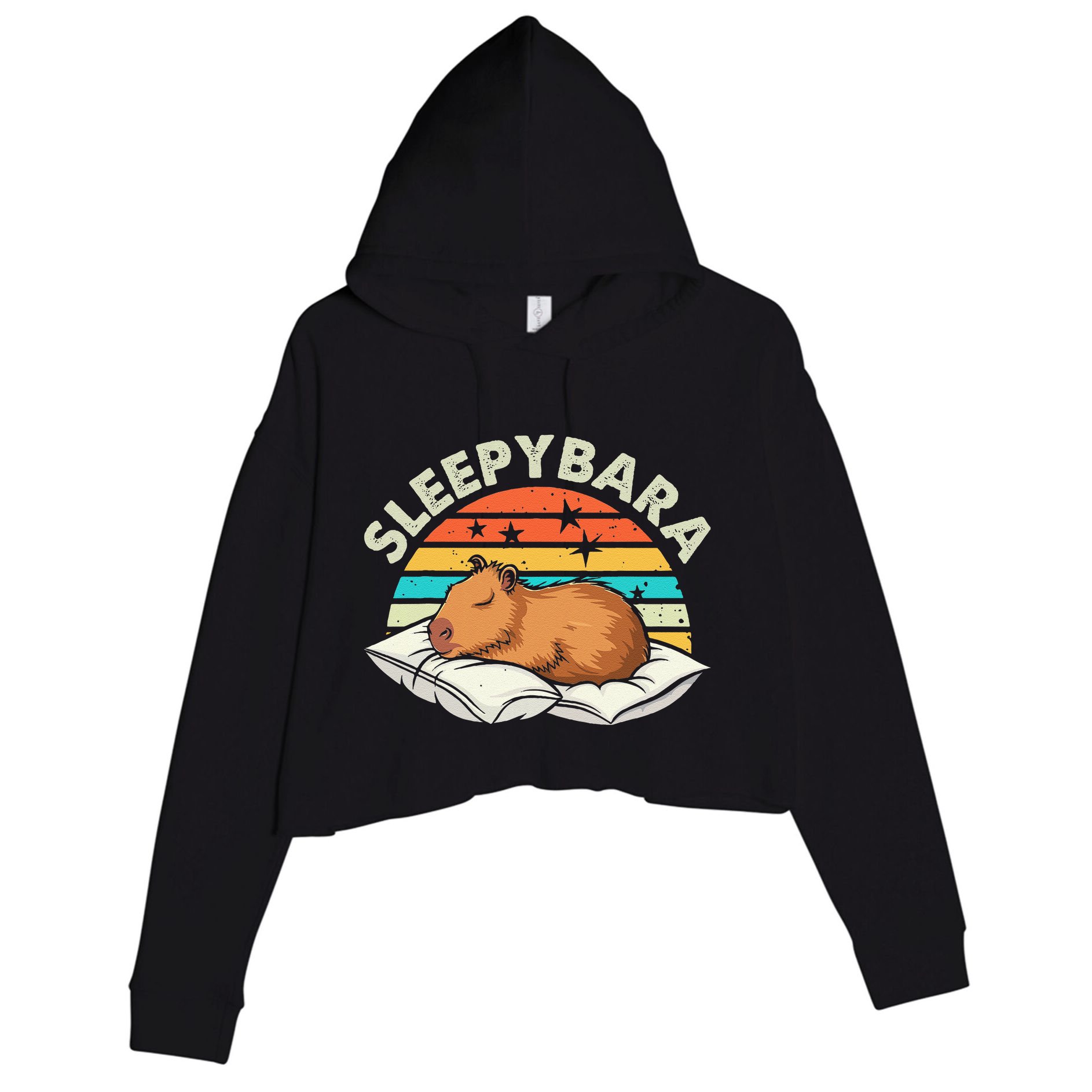 Capybara Pajamas Funny Capybara Costume Gift Crop Fleece Hoodie