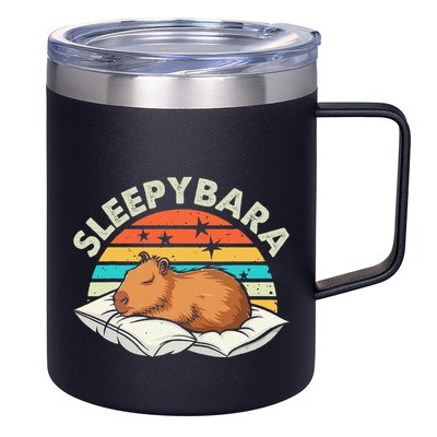 Capybara Pajamas Funny Capybara Costume Gift 12oz Stainless Steel Coffee Mug