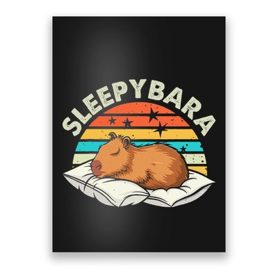 Capybara Pajamas Funny Capybara Costume Gift Poster