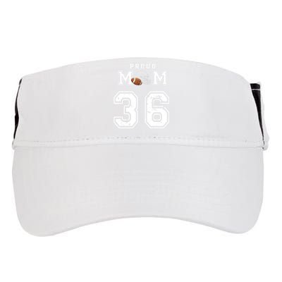 Custom Proud Football Mom Number 36 Personalized For Wo Adult Drive Performance Visor