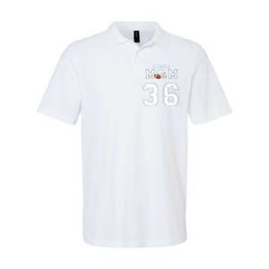 Custom Proud Football Mom Number 36 Personalized For Wo Softstyle Adult Sport Polo