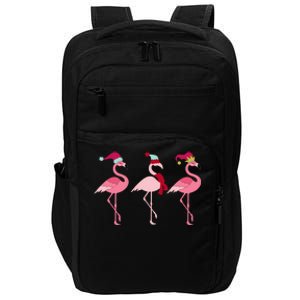 Christmas Pink Flamingo Gift Impact Tech Backpack