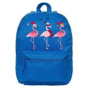 Christmas Pink Flamingo Gift 16 in Basic Backpack