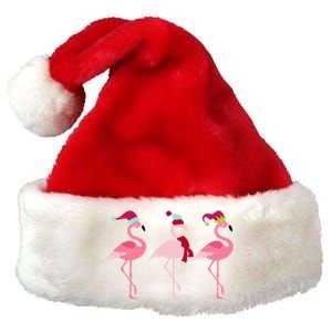 Christmas Pink Flamingo Gift Premium Christmas Santa Hat