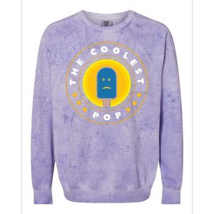 Coolest Pop Funny Best Dad Ever Cool Fathers Day Colorblast Crewneck Sweatshirt