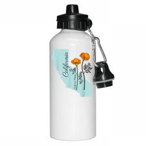 California Poppy Flower Aluminum Water Bottle