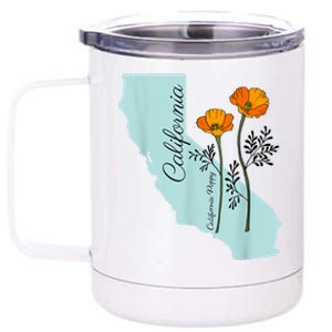 California Poppy Flower 12 oz Stainless Steel Tumbler Cup