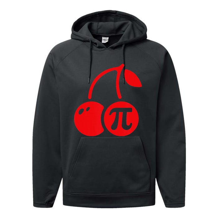 Cherry Pie Funny Pi Day Pun Math Numbers 3.14 March 14 Performance Fleece Hoodie