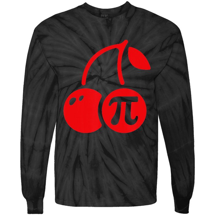 Cherry Pie Funny Pi Day Pun Math Numbers 3.14 March 14 Tie-Dye Long Sleeve Shirt