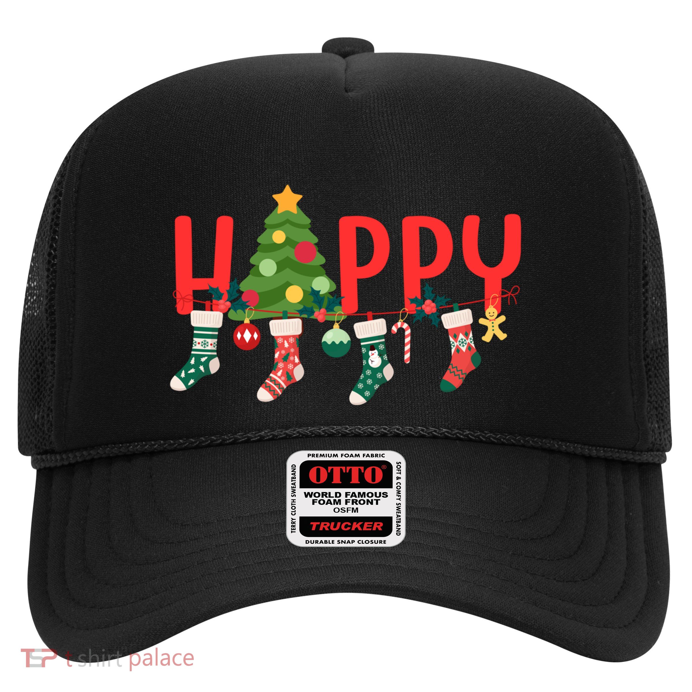 Christmas Pajama Family Matching Xmas Stocking And Tree Great Gift Trucker Hat