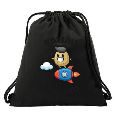 Cute Potato Funny Kawaii Potato Drawstring Bag