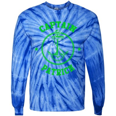 Captain Patrick Funny Personalized Name Sailing Boat Gift Tie-Dye Long Sleeve Shirt