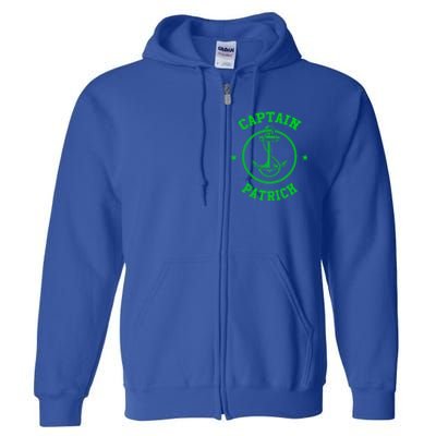 Captain Patrick Funny Personalized Name Sailing Boat Gift Full Zip Hoodie