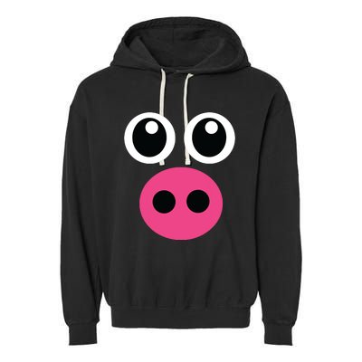 Cute Pig Face Diy Barnyard Animal Halloween Costume Garment-Dyed Fleece Hoodie