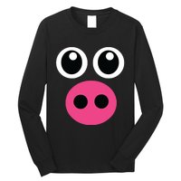 Cute Pig Face Diy Barnyard Animal Halloween Costume Long Sleeve Shirt