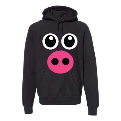 Cute Pig Face Diy Barnyard Animal Halloween Costume Premium Hoodie