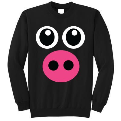 Cute Pig Face Diy Barnyard Animal Halloween Costume Tall Sweatshirt