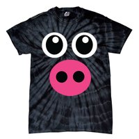 Cute Pig Face Diy Barnyard Animal Halloween Costume Tie-Dye T-Shirt