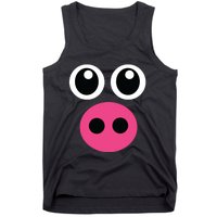 Cute Pig Face Diy Barnyard Animal Halloween Costume Tank Top