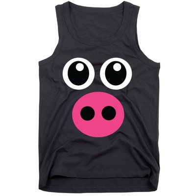 Cute Pig Face Diy Barnyard Animal Halloween Costume Tank Top