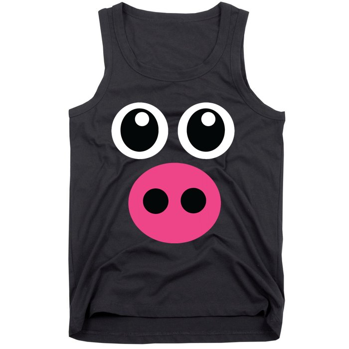 Cute Pig Face Diy Barnyard Animal Halloween Costume Tank Top