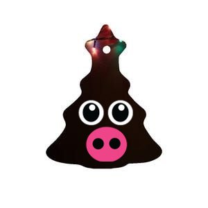 Cute Pig Face Diy Barnyard Animal Halloween Costume Ceramic Tree Ornament