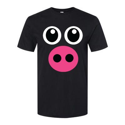 Cute Pig Face Diy Barnyard Animal Halloween Costume Softstyle® CVC T-Shirt