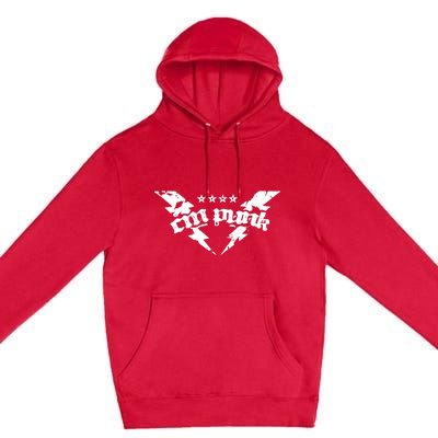 Cm Punk Fists Straight Edge Premium Pullover Hoodie