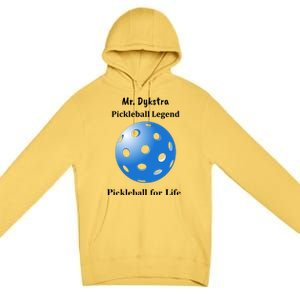 Custom Pickleball For Life Personalize Text Name Premium Pullover Hoodie