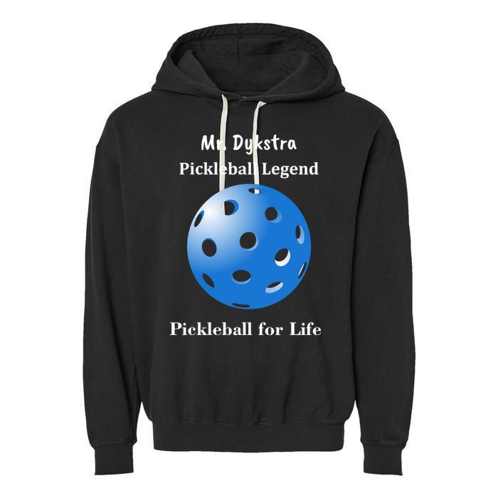 Custom Pickleball For Life Personalize Text Name Garment-Dyed Fleece Hoodie
