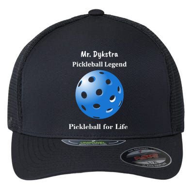 Custom Pickleball For Life Personalize Text Name Flexfit Unipanel Trucker Cap