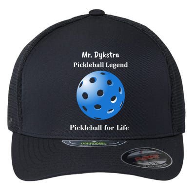 Custom Pickleball For Life Personalize Text Name Flexfit Unipanel Trucker Cap