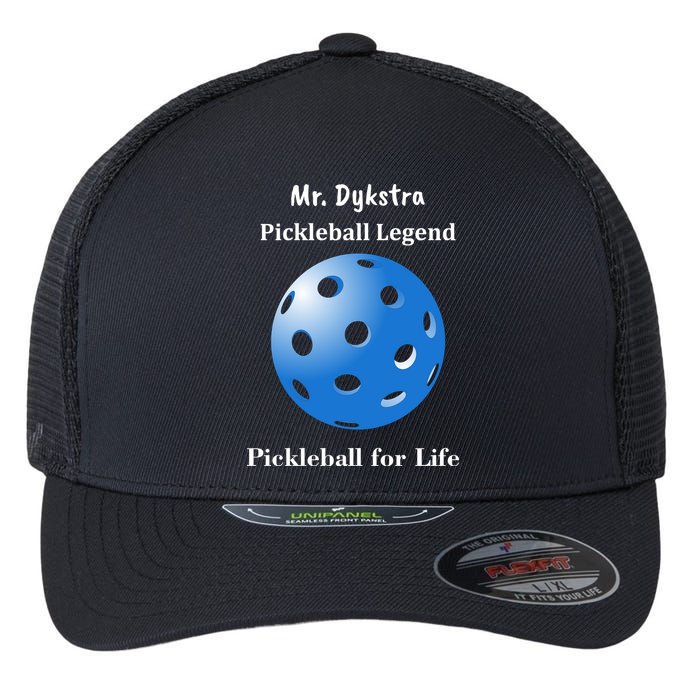 Custom Pickleball For Life Personalize Text Name Flexfit Unipanel Trucker Cap