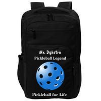Custom Pickleball For Life Personalize Text Name Impact Tech Backpack