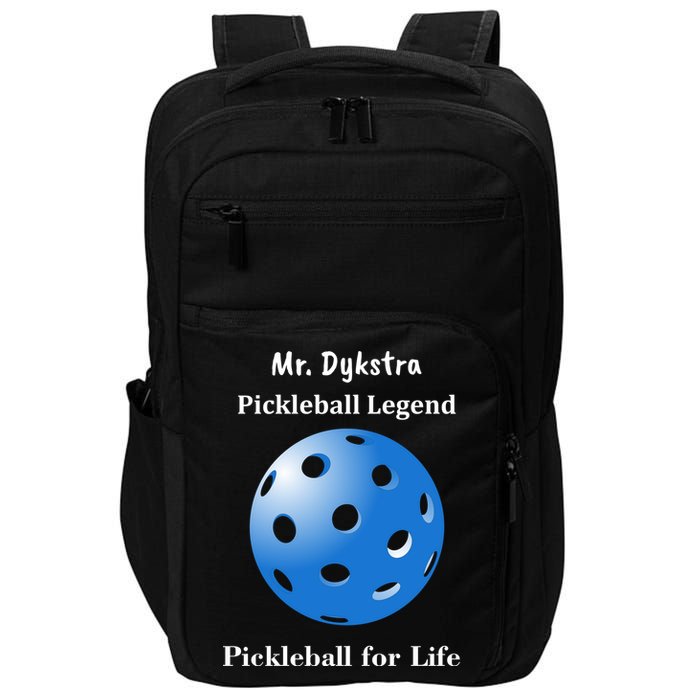Custom Pickleball For Life Personalize Text Name Impact Tech Backpack