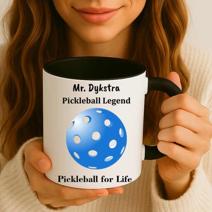 Custom Pickleball For Life Personalize Text Name Mug