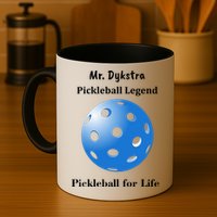 Custom Pickleball For Life Personalize Text Name Mug
