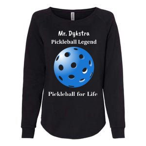 Custom Pickleball For Life Personalize Text Name Womens California Wash Sweatshirt