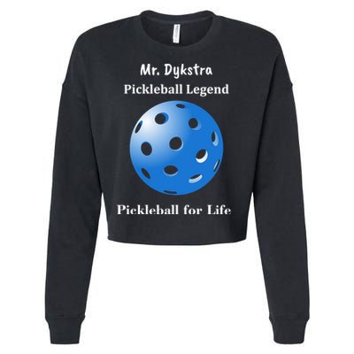 Custom Pickleball For Life Personalize Text Name Cropped Pullover Crew