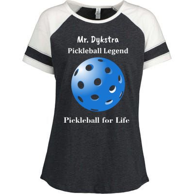 Custom Pickleball For Life Personalize Text Name Enza Ladies Jersey Colorblock Tee