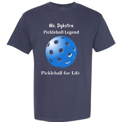 Custom Pickleball For Life Personalize Text Name Garment-Dyed Heavyweight T-Shirt